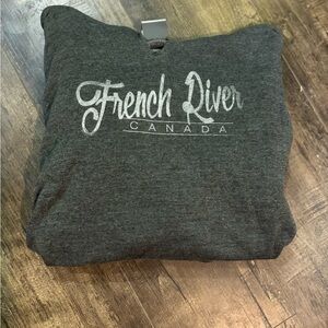 French River Canada Gray Hoodie